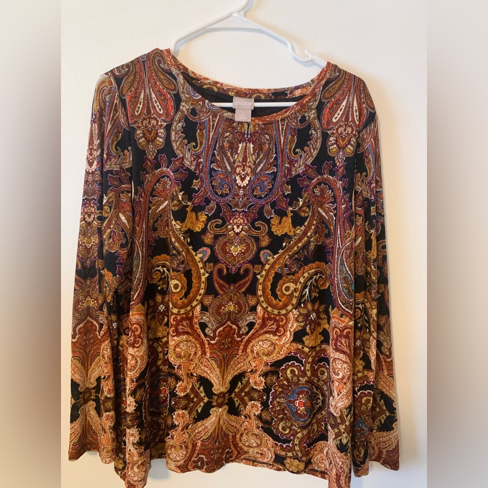 Chico's Multicolor Paisley Top